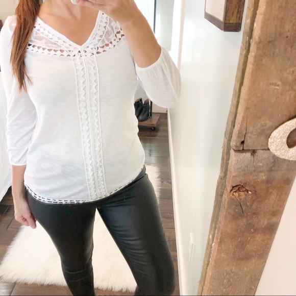 Lucky Brand small oversized basic white blouse - Picture 3 of 5